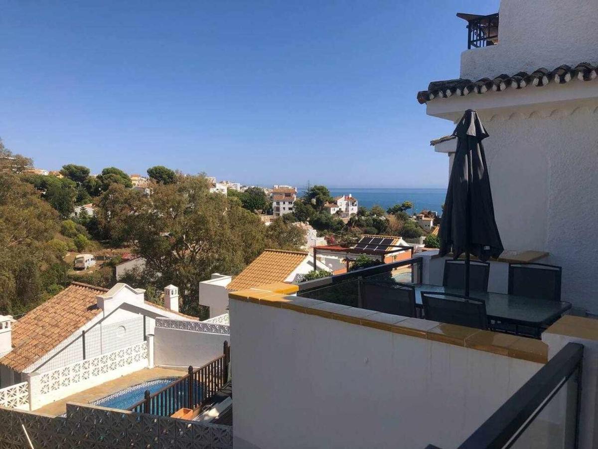VillaEscondidaApartamento en chalet con vista abierta al mar Málaga Esterno foto